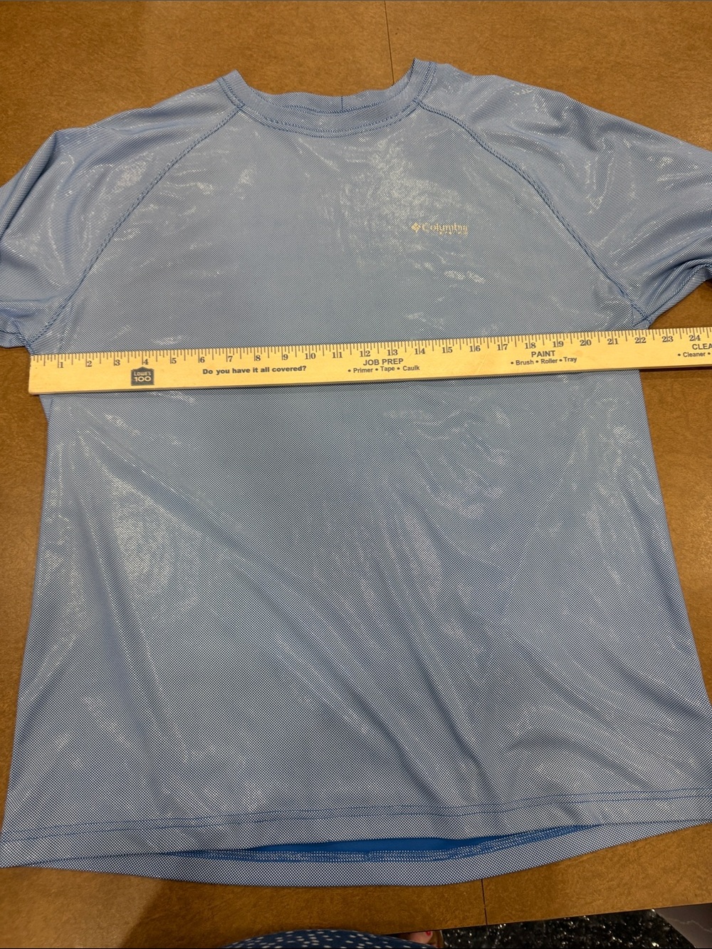 Columbia PFG Pale Blue Long Sleeve Sun Shirt 100% Polyester Size Large - Picture 5 of 10